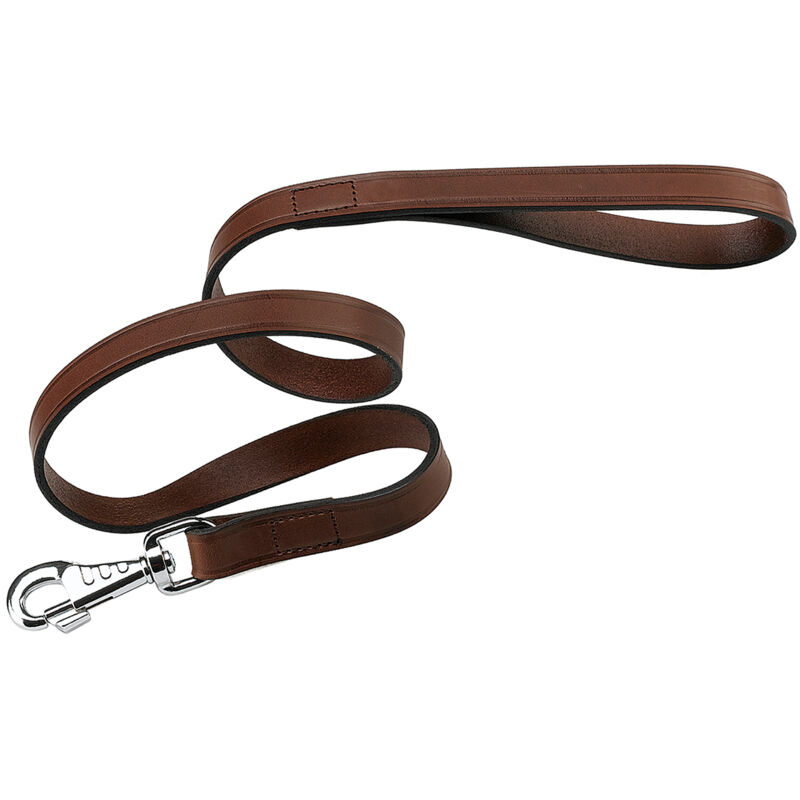 foto del prodotto ferplast vip g guinzaglio per cani in cuoio di toro 4 misure. variante g12 120 misure 12 mm x l 120 cm marrone