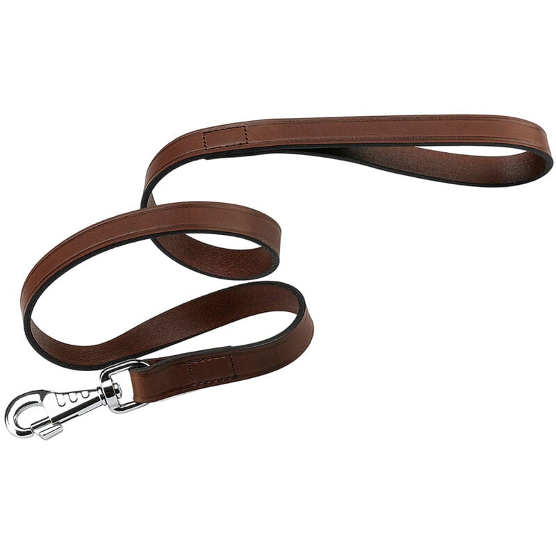 foto del prodotto ferplast vip g guinzaglio per cani in cuoio di toro 4 misure. variante g15 120 misure 15 mm x l 120 cm marrone
