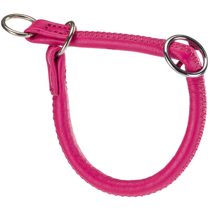 foto del prodotto ferplast vogue cs collare a semistrangolo in pelle per cani. variante 10 35 misure a 35 cm b 10 mm fucsia