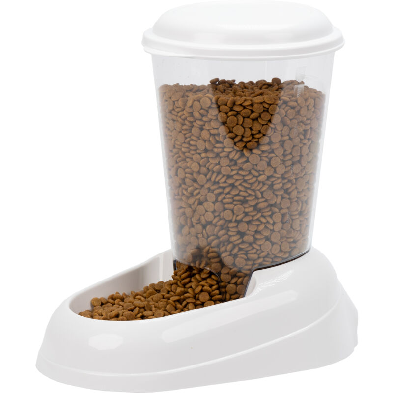 foto del prodotto ferplast zenith 3 l distributore di crocchette 2 colori. variante misure 20.2 x 29.2 x h 28.8 cm 3 l bianco