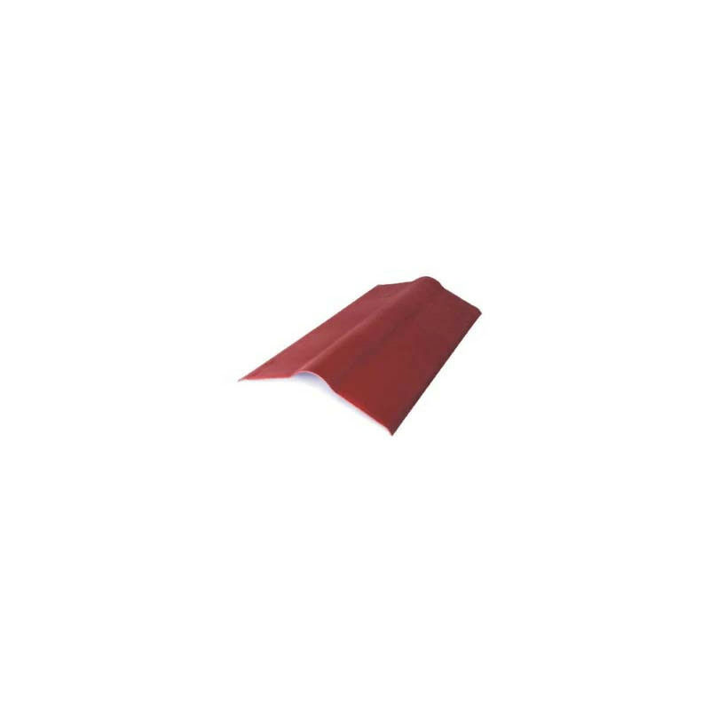 foto del prodotto ferra colmo per lastre ondulate copertura tetti onduline intense rosso 100x33 cm