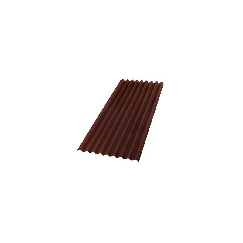 foto del prodotto ferra lastra ondulata in fibra bitumata per tettoie e coperture base onduline rossa 200x85 cm