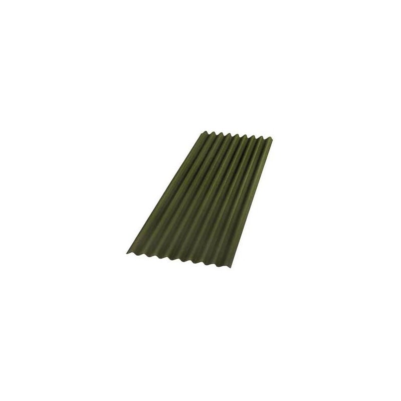 foto del prodotto ferra lastra ondulata in fibra bitumata per tettoie e coperture base onduline verde 200x85 cm