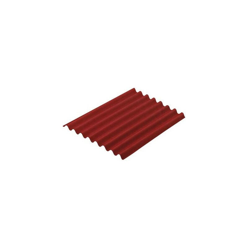 foto del prodotto ferra lastra ondulata in fibra bitumata per tettoie e coperture easyline rossa 100x76 cm