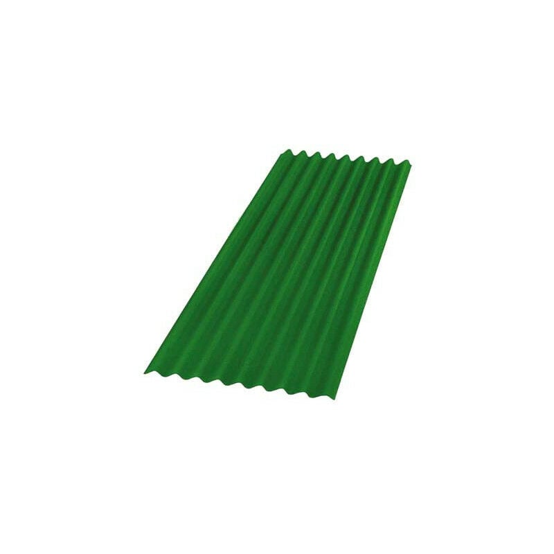 foto del prodotto ferra lastra ondulata in fibra bitumata per tettoie e coperture easyline verde 100x76 cm