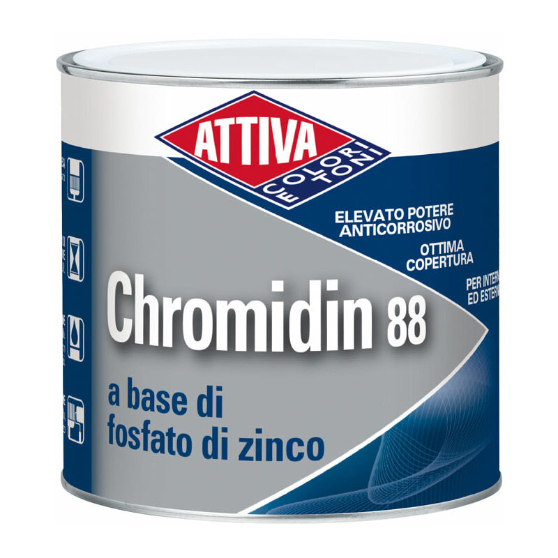 foto del prodotto ferramenta casalinghi chromidin 88 arancio lt. 0,5 antiruggine zinco per ferro per interni ed esterni