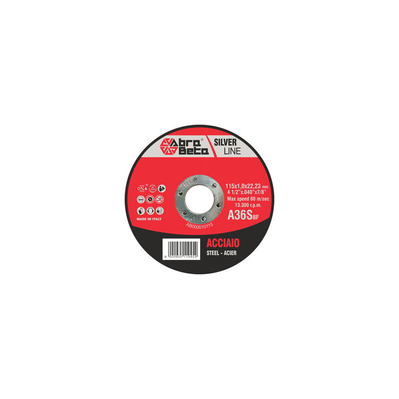 foto del prodotto ferramenta1.com abrabeta disco ferro d.115x1,0. prezzo per 1 pezzo.