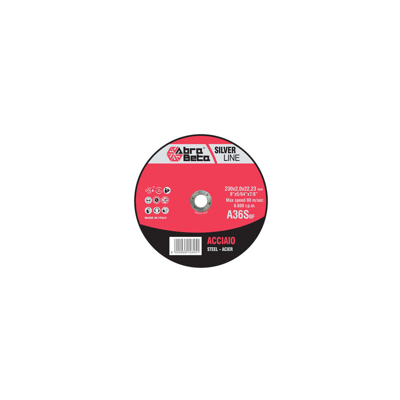foto del prodotto ferramenta1.com abrabeta disco ferro d.230x2,0. prezzo per 1 pezzo.