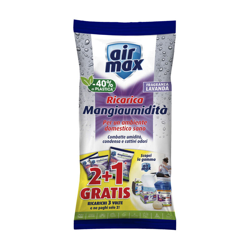 foto del prodotto ferramenta1.com airmax assorbiumidita sali lavanda 3ric.gr.1350. prezzo per 1 pezzo.