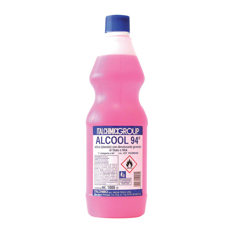 foto del prodotto ferramenta1.com alcool denaturato 94 certificato lt. 1 italchimici . prezzo per 1 pezzo.
