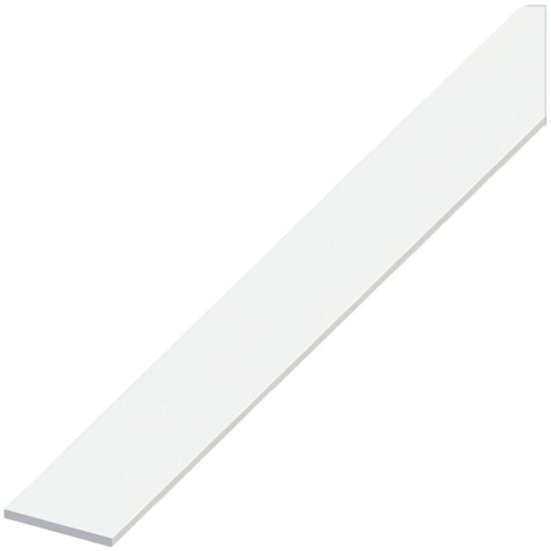 foto del prodotto ferramenta1.com alfer profilo barra piatta alluminio bianco mm. 15x2 mt. 2 5 pz