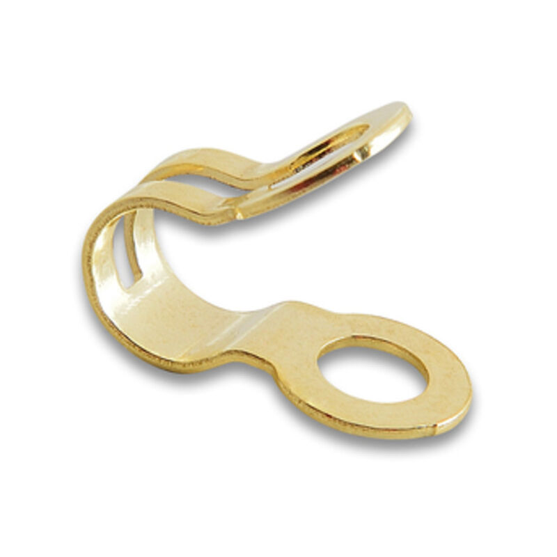 foto del prodotto ferramenta1.com - asola per catena a perline ottone lucido n. 2. prezzo per 100 pezzi.