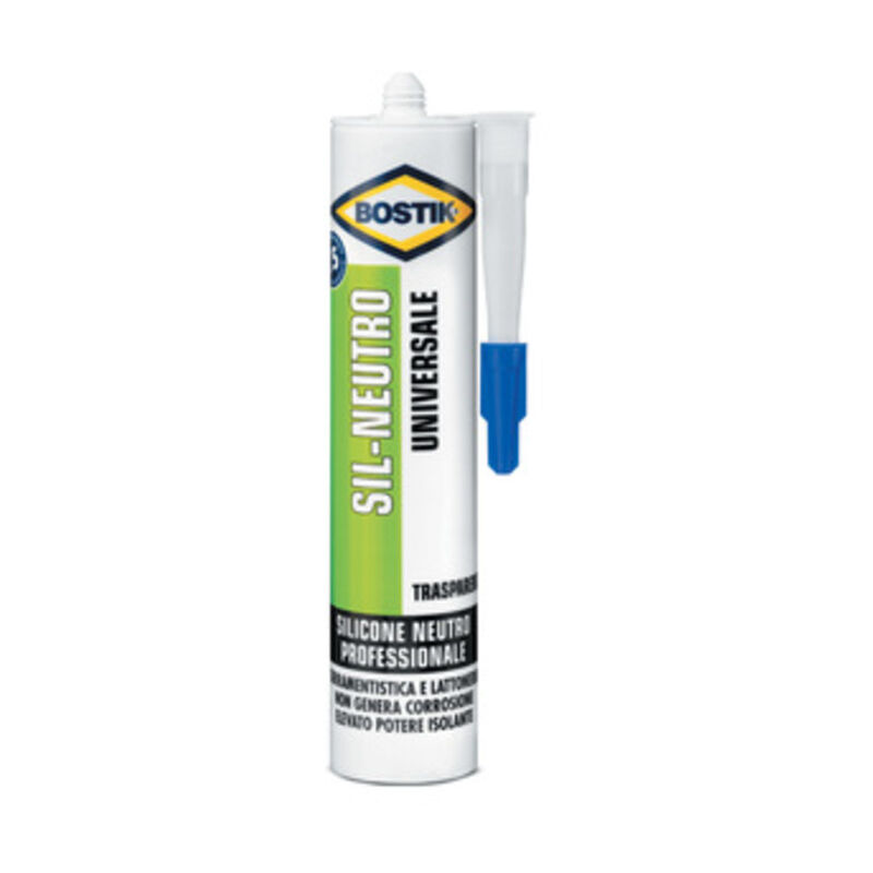 foto del prodotto ferramenta1.com bostik silicone neutro trasparente ml.300. prezzo per 1 pezzo.