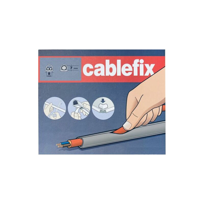 foto del prodotto ferramenta1.com canalina adesiva inofix 8x7 mm da 4 m bianco