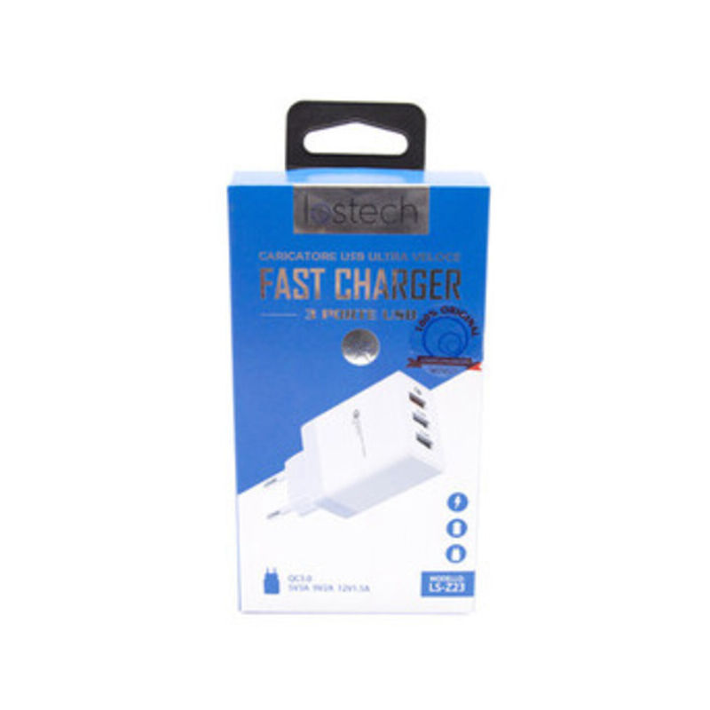 foto del prodotto ferramenta1.com caricatore quick charger 3.0 da 3 usb