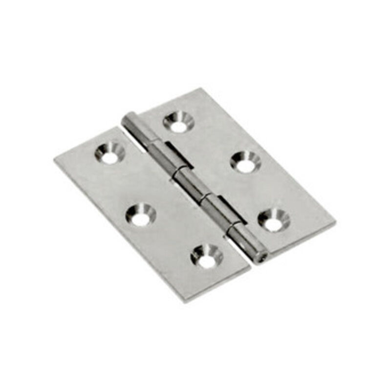 foto del prodotto ferramenta1.com cerniera fresata piana nichelata gr.30x25. prezzo per 1 pezzo.