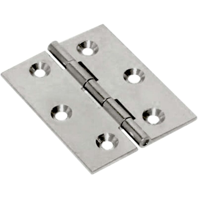 foto del prodotto ferramenta1.com cerniera fresata piana nichelata gr.60x50 24 pz