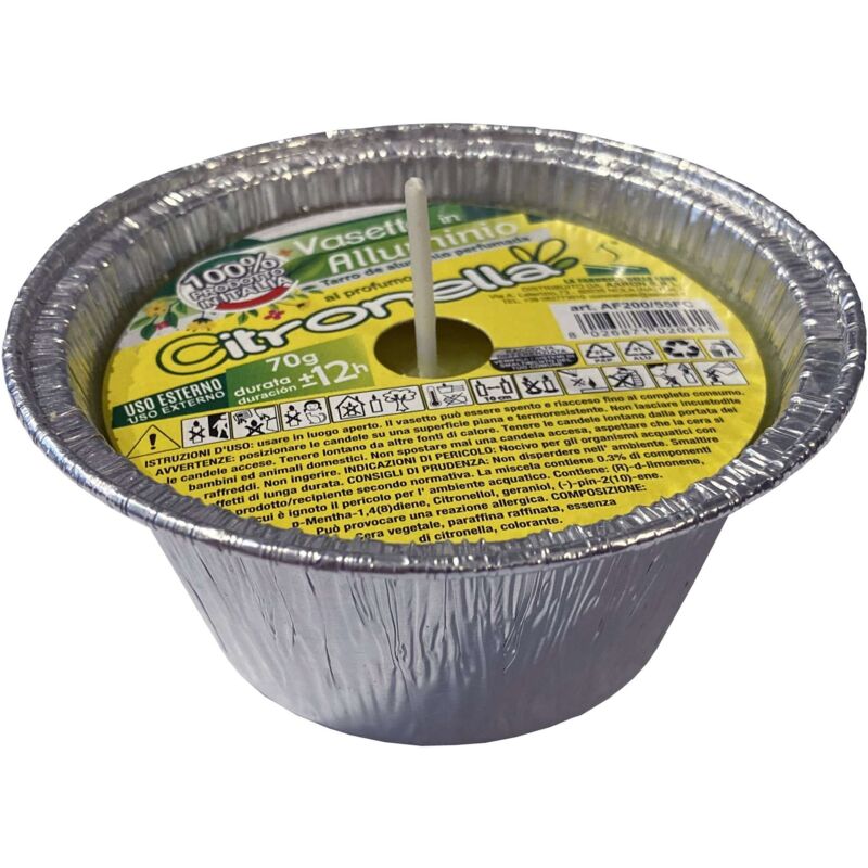 foto del prodotto ferramenta1.com citronella in stagnola briciola d 8,5xh4 cm 60 pz