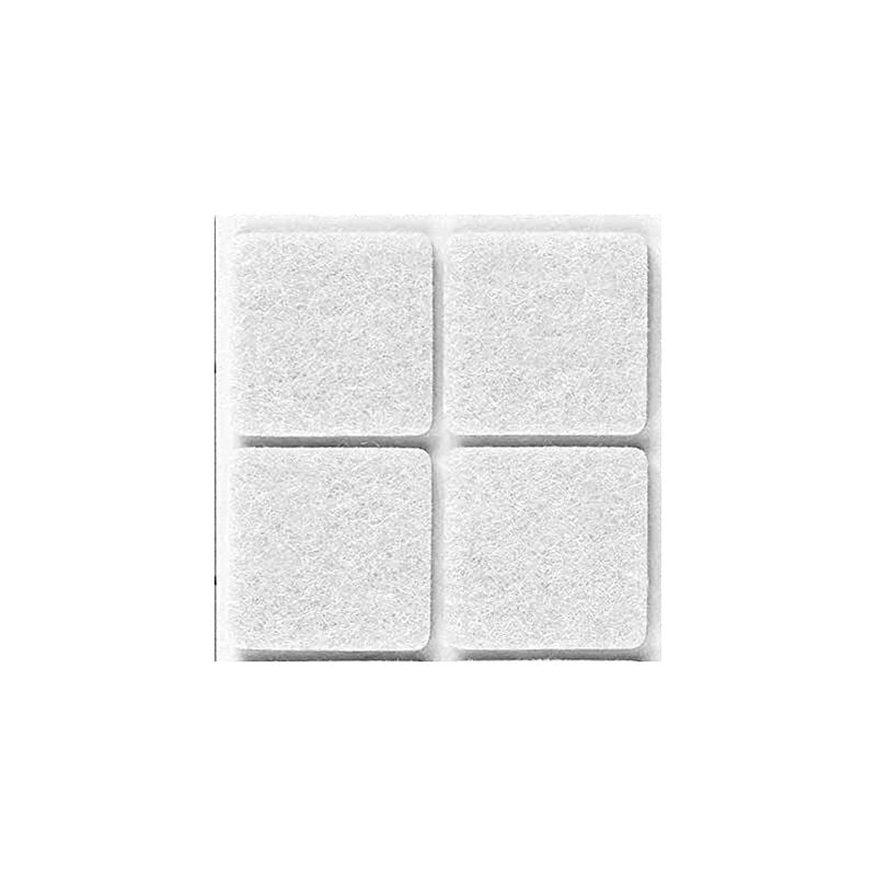 foto del prodotto ferramenta1.com confezione feltrini per sedie bianco 100x100 mm 50 cf