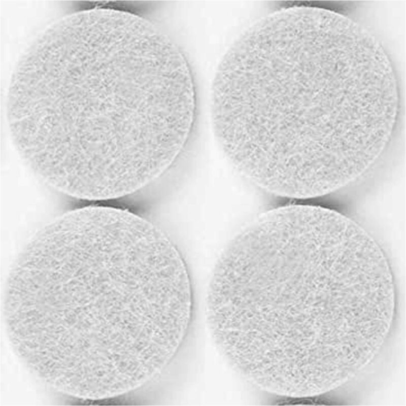 foto del prodotto ferramenta1.com confezione feltrini per sedie bianco d. 32 mm 50 cf