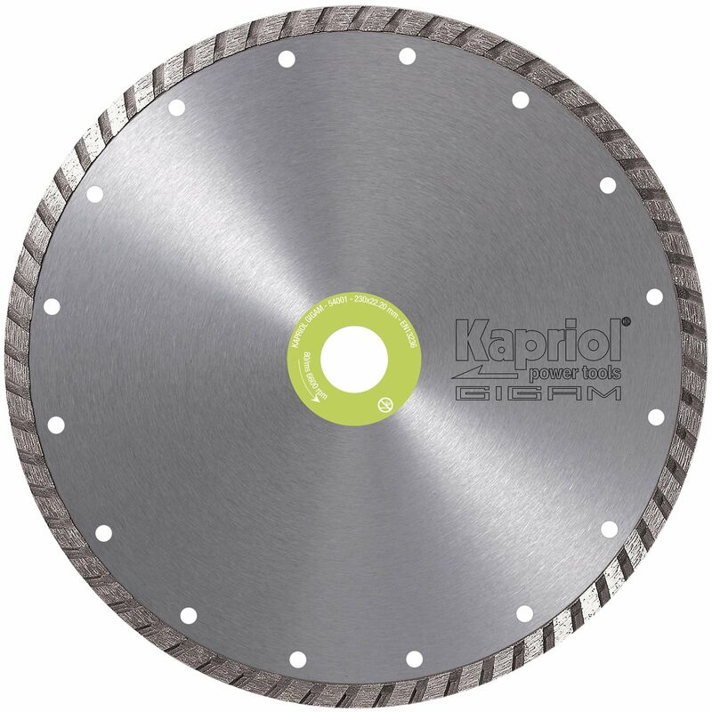 foto del prodotto ferramenta1.com disco diamantato a corona continua per cemento granito marmo 230 mm 54116 turbo