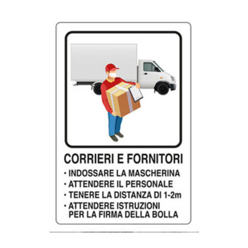 foto del prodotto ferramenta1.com etichetta adesiva 20x30 corrieri e fornitori. prezzo per 1 pezzo.
