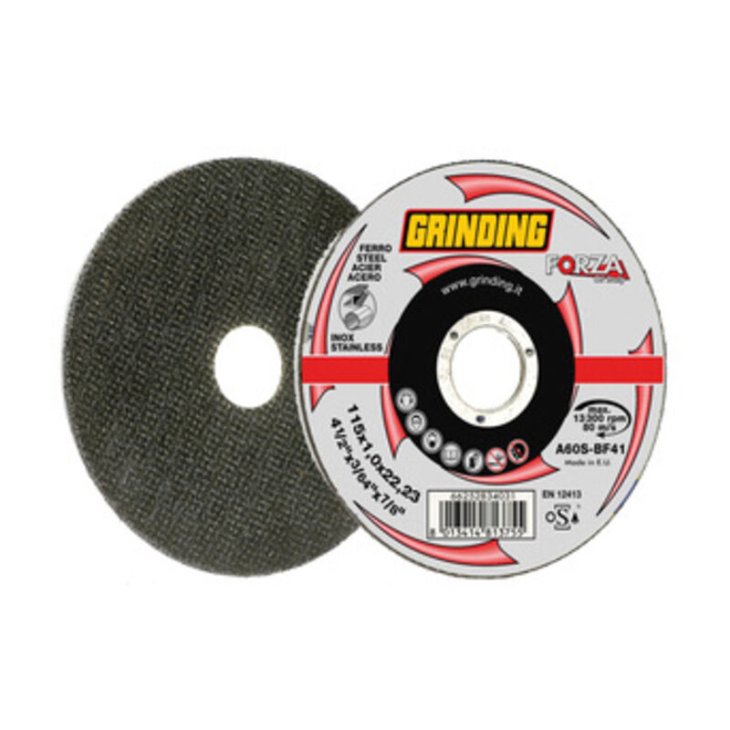 foto del prodotto ferramenta1.com grinding forza disco piano x ferro 115x1,0. prezzo per 1 pezzo.