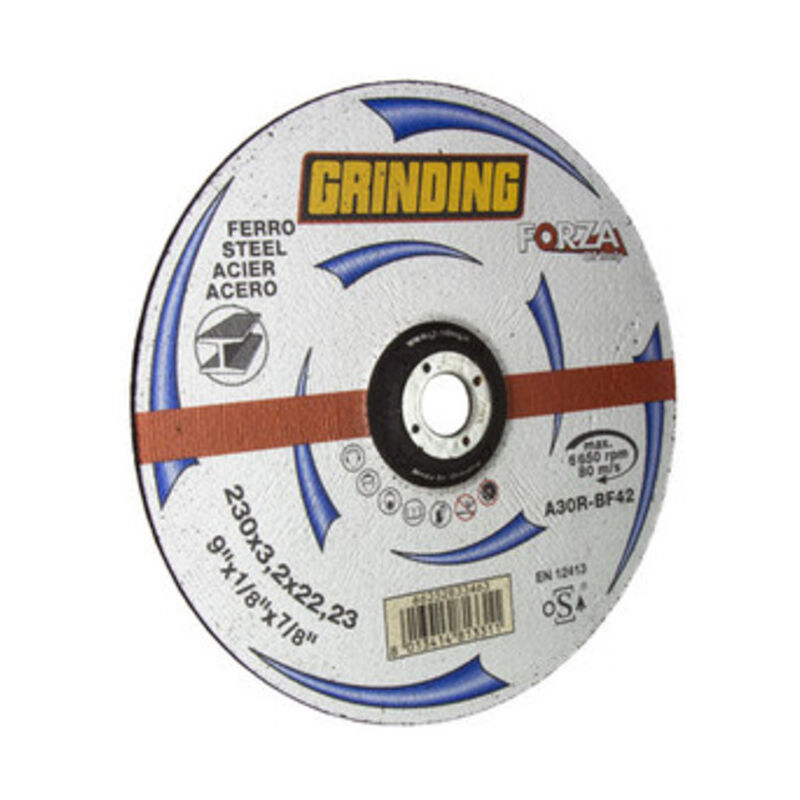 foto del prodotto ferramenta1.com grinding forza disco x ferro 230x3,2. prezzo per 1 pezzo.