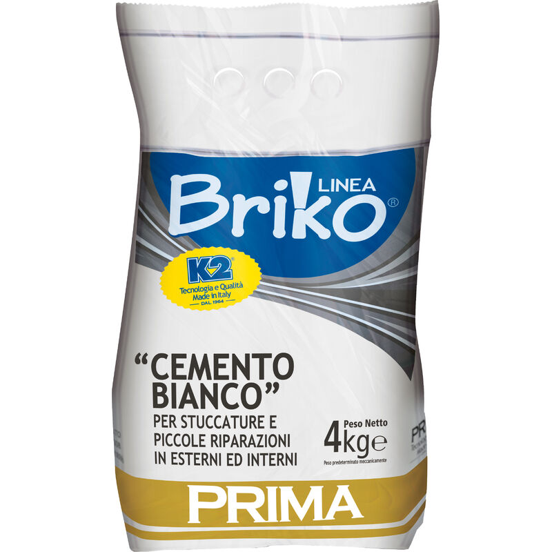 foto del prodotto ferramenta1.com linea briko cemento bianco da kg. 4. prezzo per 1 pezzo.
