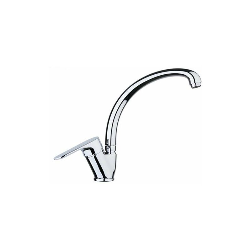 foto del prodotto ferramenta1.com miscelatore monocomando rubinetto lavello canna alta cromato kevon 8icr4310