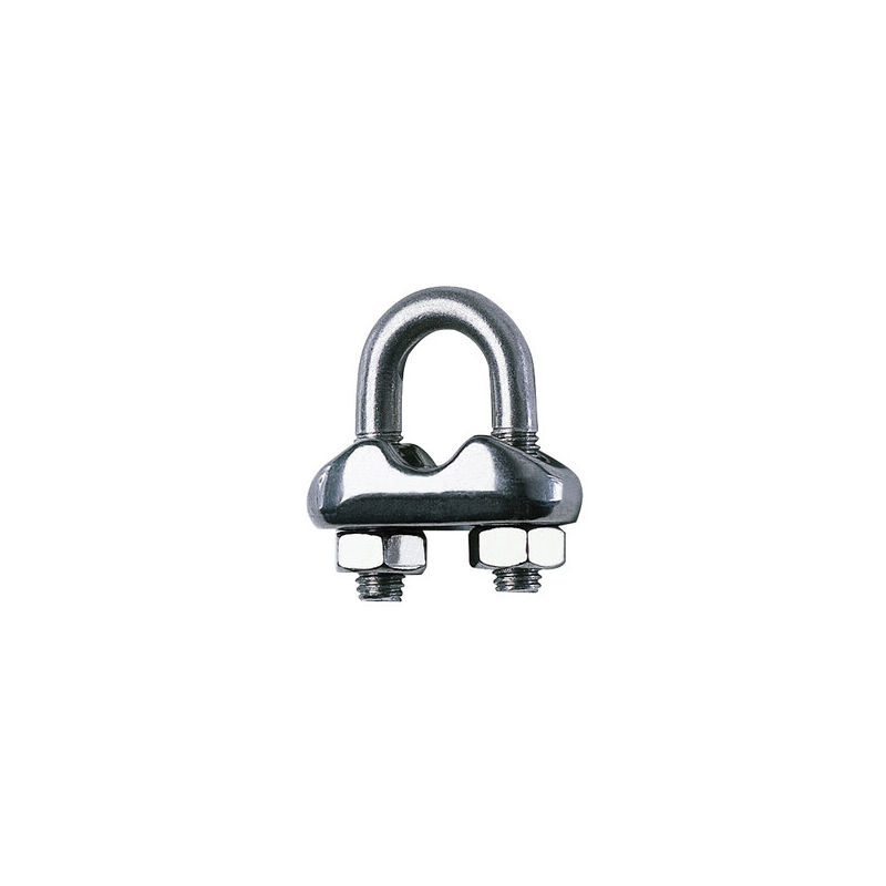 foto del prodotto ferramenta1.com morsetti acciaio inox per fune n. 3. prezzo per 1 pezzo.