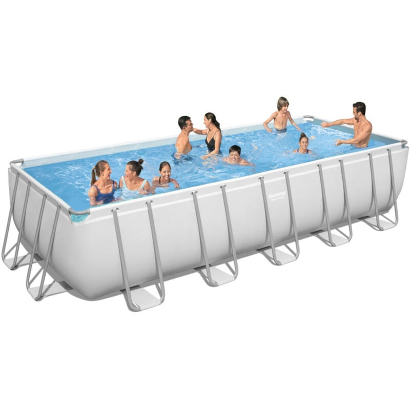 foto del prodotto ferramenta1.com piscina fuori terra bestway 5612b power steel rettangolare cm.640x274x132h
