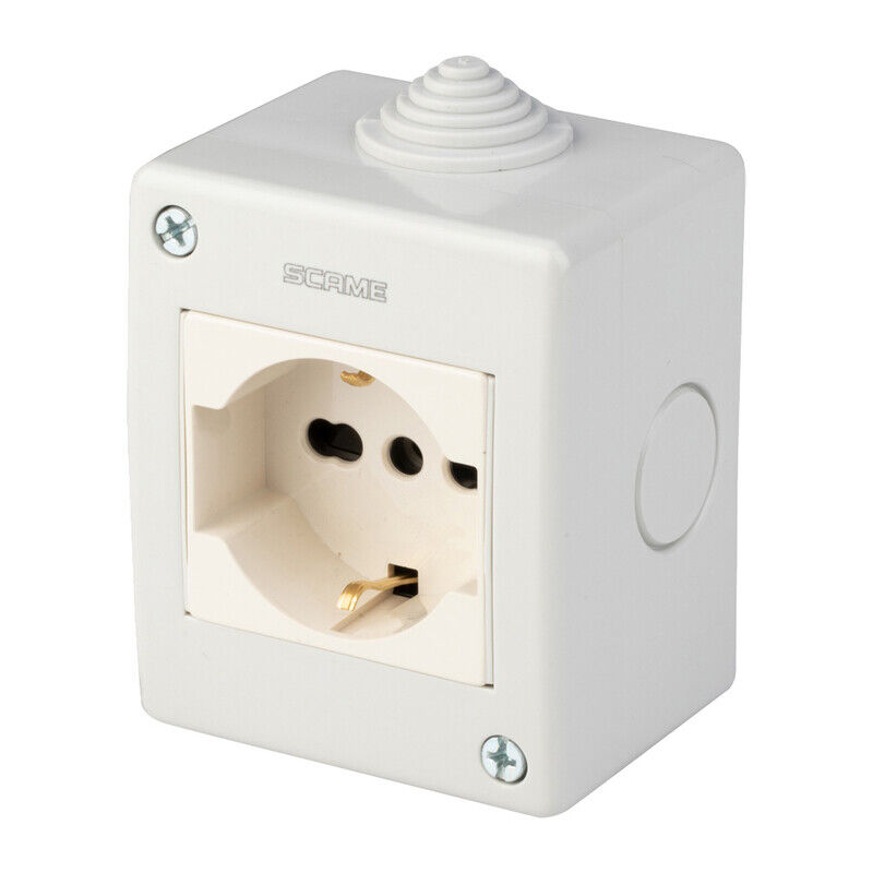 foto del prodotto ferramenta1.com polypool pp0172x cassetta est. ip40 con presa bipasso schuko