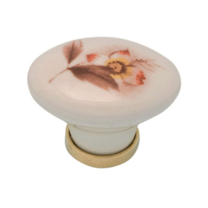 foto del prodotto ferramenta1.com pomolo porcellana ovale con base f 13 34x25. prezzo per 1 pezzo.