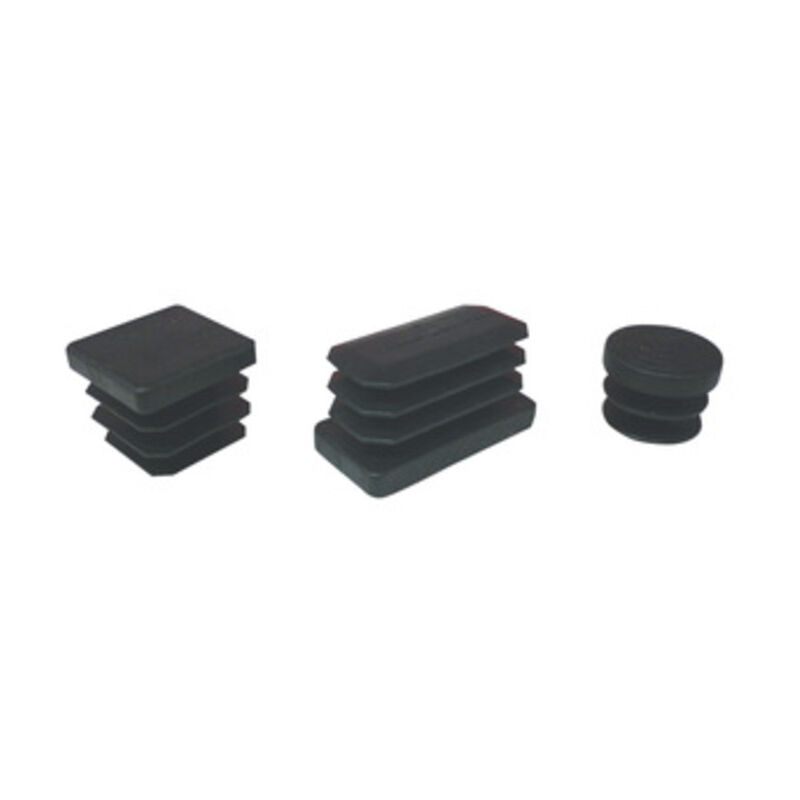 foto del prodotto ferramenta1.com puntali alettati rett. plastica nera mm.20x30. prezzo per 1 pezzo.