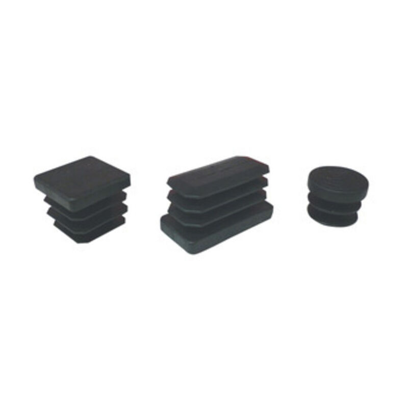 foto del prodotto ferramenta1.com puntali alettati tondi plastica nera mm.22. prezzo per 1 pezzo.