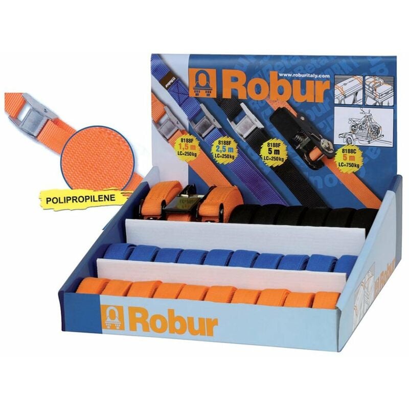 foto del prodotto ferramenta1.com - robur espositore 29 pz.nastro allacciabagagli
