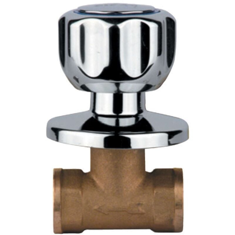 foto del prodotto ferramenta1.com - rubinetto di arresto fiore valvola diritto da incasso serie astro doria 1/2'