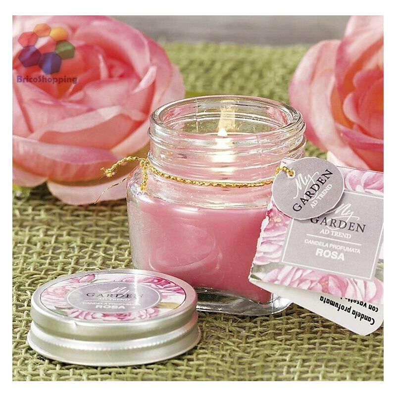 foto del prodotto ferramenta1.com set 2 candela profumata con mini barattolo vetro 5x5 cm arredo ambiente profumat