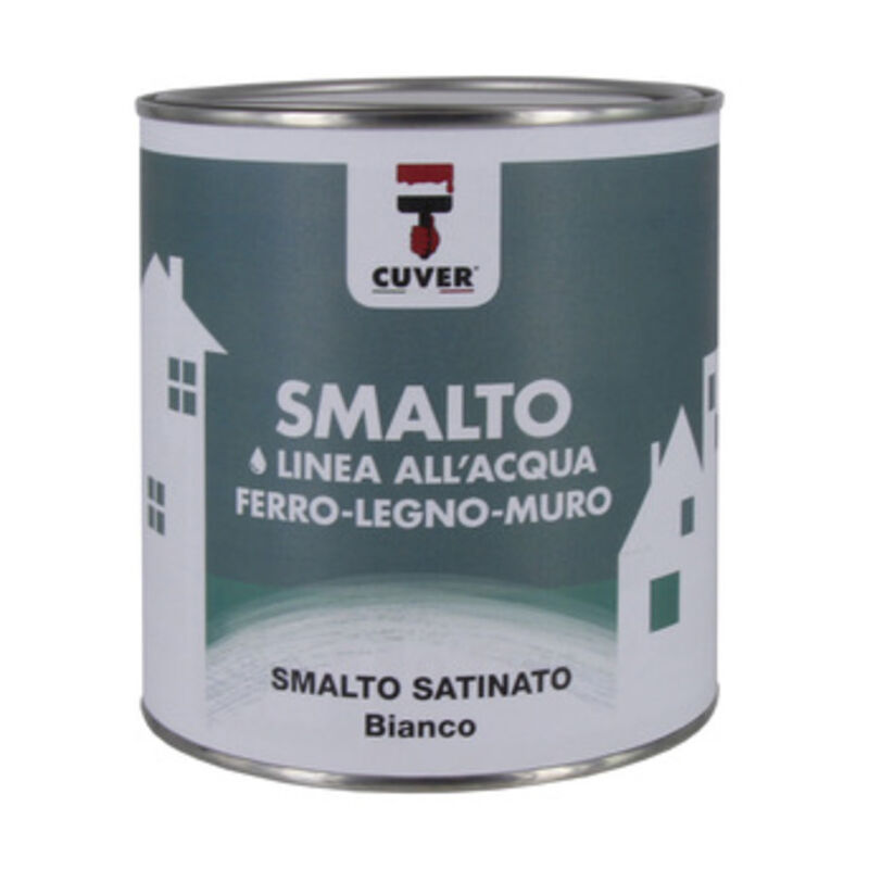 foto del prodotto ferramenta1.com smalto satin.allacqua cuver bianco lt.0,375. prezzo per 1 pezzo.