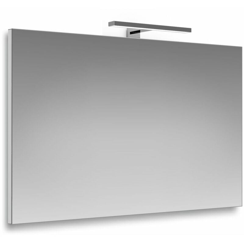 foto del prodotto ferramenta1.com - specchio con telaio lampada led 30 cm.100x70