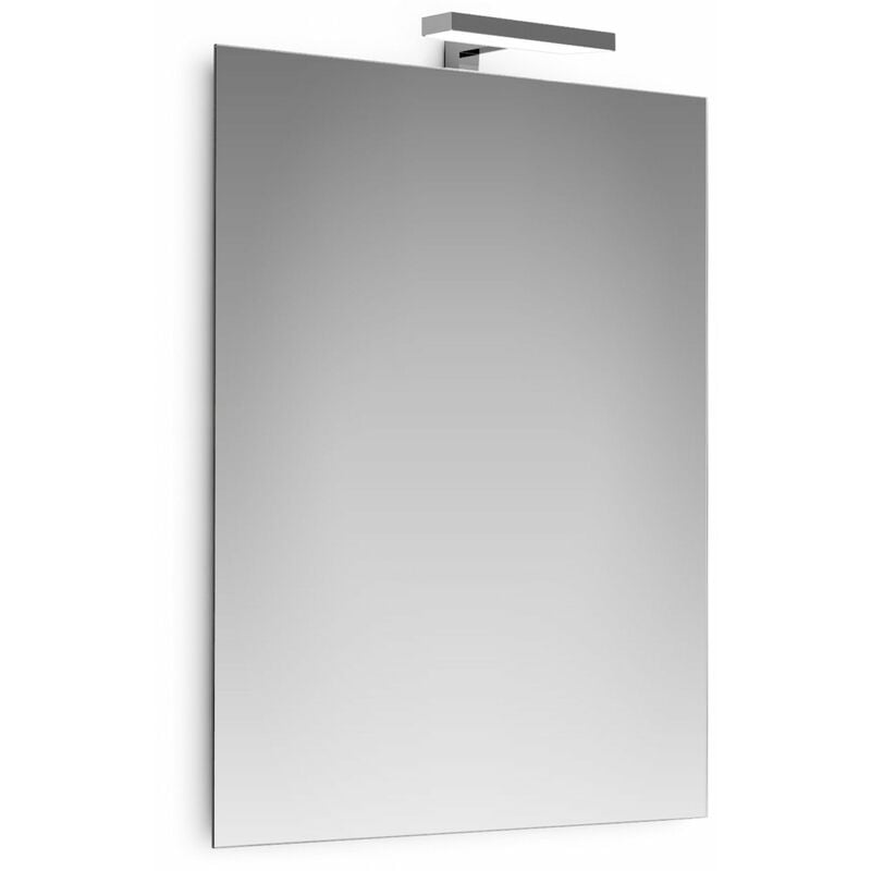 foto del prodotto ferramenta1.com specchio filo con lampada led cm.20 cm.60x80