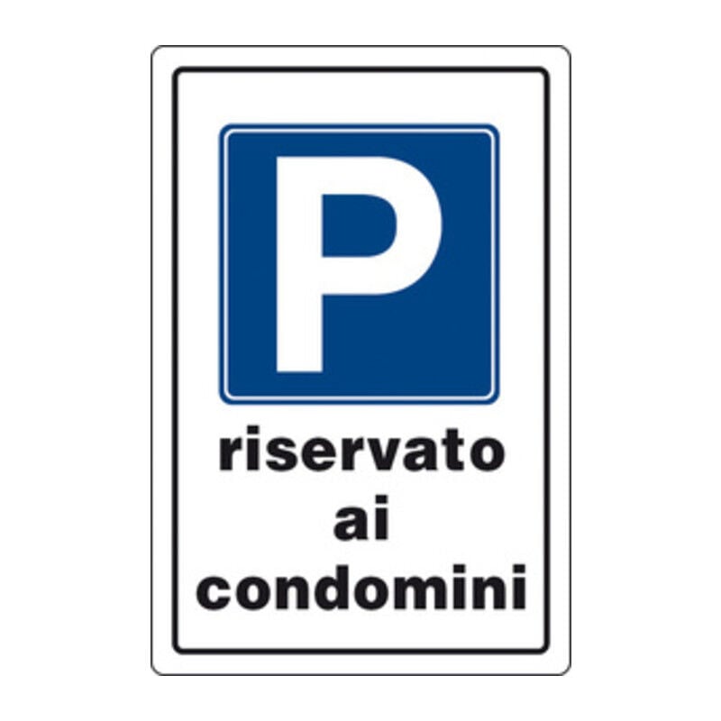 foto del prodotto ferramenta1.com targa segnaletica parcheg. riservato ai condomini . prezzo per 1 pezzo.