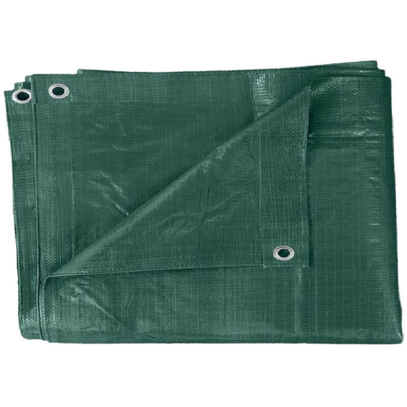foto del prodotto ferramenta1.com - telone propilene pesante verde con occhielli mt 10x12 giardino campeggio balcone