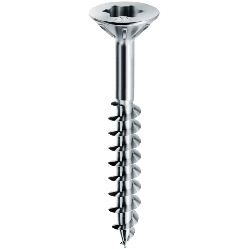 foto del prodotto ferramenta1.com - vite truciolare pf testa svasata piana 4 x 30mm chrom panelvit. prezzo per 100 pezzi.