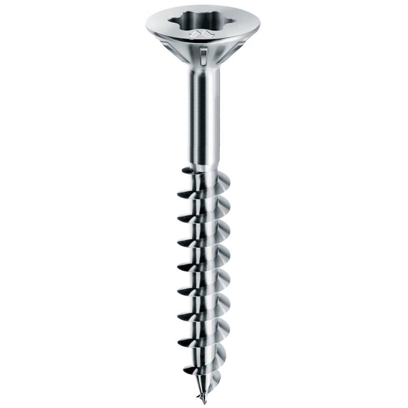 foto del prodotto ferramenta1.com vite truciolare pf testa svasata piana 6 x 90mm chrom panelvit. prezzo per 100 pezzi.
