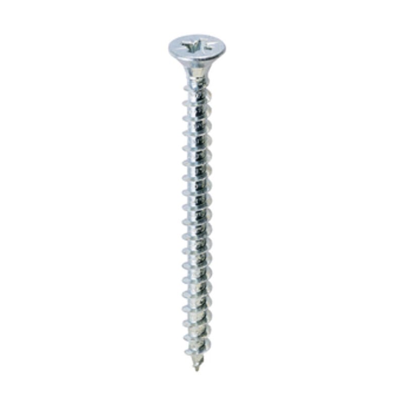 foto del prodotto ferramenta1.com vite truciolare testa svasata piana 5 x70mm zincata. prezzo per 100 pezzi.