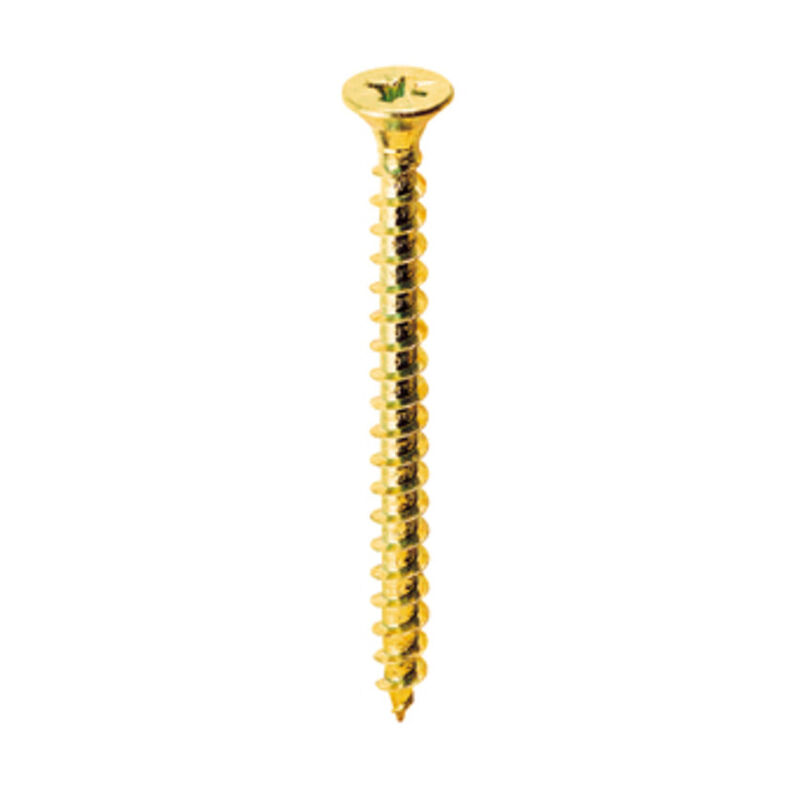 foto del prodotto ferramenta1.com vite truciolare testa svasata piana 6 x60mm ottonata. prezzo per 100 pezzi.
