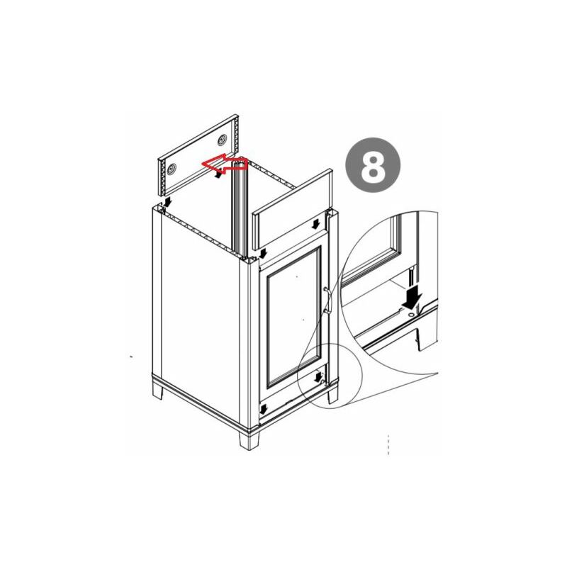 foto del prodotto ferramenta1.com - zz-alzata posteriore x kit lavatoio resinacm.45x50