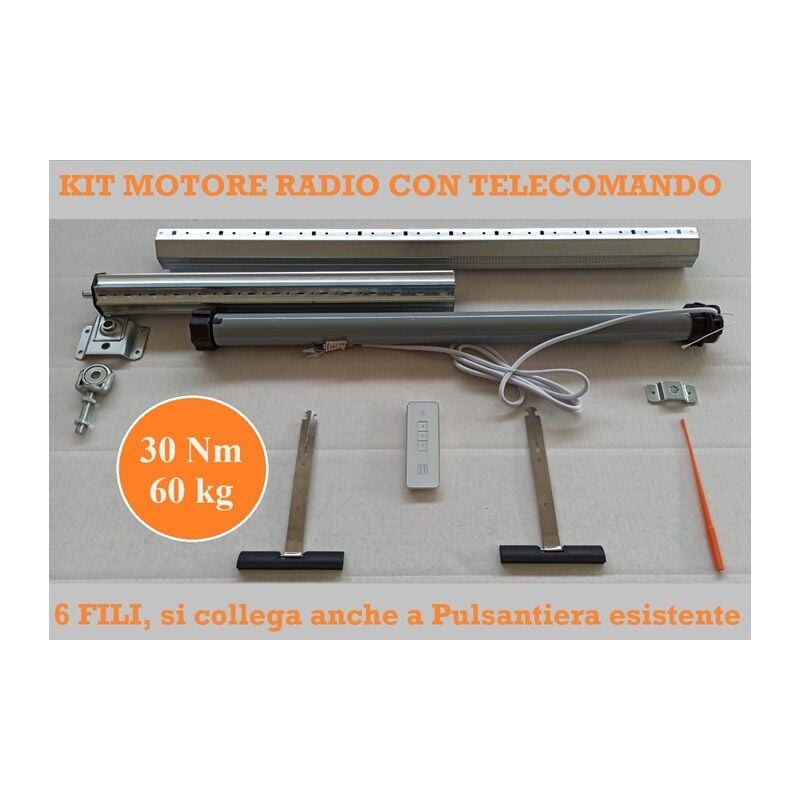 foto del prodotto ferramente kit motore tapparelle con telecomando 40 kg 20 nm rullo da 80 cm a 115 cm completo con molle di sicurezza